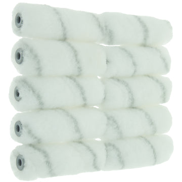 Coral Endurance Paint Roller Cover with Solvent Resistant Nylon Sleeve Fabric 4 inch 10 piece pack set